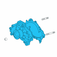 OEM Lexus RX400h Engine Water Pump Assembly Diagram - 16100-29085