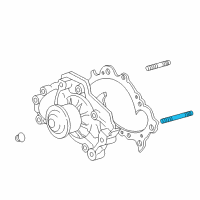 OEM Toyota Water Pump Assembly Stud Diagram - 90126-08012