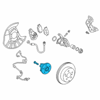 OEM Lexus UX200 Rear Wheel Hub Bearing Assembly Diagram - 42450-76030