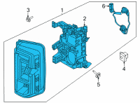 OEM Ford Bronco LAMP ASY - REAR Diagram - M2DZ-13404-B