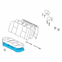 OEM Toyota Corolla Seat Cushion Pad Diagram - 71503-02120