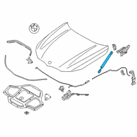OEM 2018 BMW 530e Gas-Filled Strut, Engine-Compartment Lid Diagram - 51-23-7-347-402