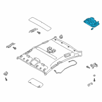 OEM 2022 Hyundai Accent Room Lamp Assembly Diagram - 92850-C7010-TTX