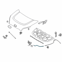 OEM 2011 Kia Soul Cable Assembly-Hood Latch Diagram - 811902K100