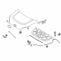 OEM 2012 Kia Soul Cable Assembly-Hood Latch Diagram - 811902K000