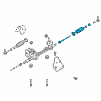 OEM 2014 Ford Explorer Inner Tie Rod Diagram - BB5Z-3280-A