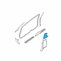 OEM Nissan Titan GARNISH-Lock Pillar, Upper RH Diagram - 76913-8S510