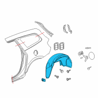 OEM 2009 Buick Enclave Wheelhouse Liner Diagram - 22782466