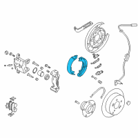 OEM Hyundai Tucson Shoe & Lining Kit-Rear Parking Brake Diagram - 58305-2SA00