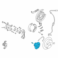 OEM 2013 Hyundai Sonata Rear Wheel Hub And Bearing Assembly Diagram - 52730-3S200