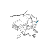 OEM Toyota 4Runner Rear Sensor Diagram - 89833-35010