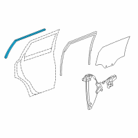 OEM Saturn Vue Run Weatherstrip Diagram - 96624082