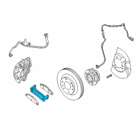 OEM 2004 Chevrolet Trailblazer EXT Bracket, Front Brake Caliper Diagram - 88964429