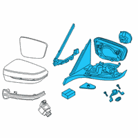 OEM 2020 BMW 740i Heated Outside Mirror, Memory Bus, Right Diagram - 51-16-7-471-866