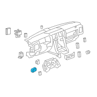 OEM 2009 Hummer H2 Switch Asm-Headlamp & Instrument Panel Lamp Dimmer & Dome Lamp *Ebony Diagram - 25878879