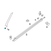 OEM 2019 Nissan Kicks Plug Rubber Diagram - 01658-01361