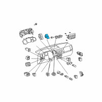 OEM 2021 Toyota Sequoia Hazard Switch Diagram - 84332-0C011