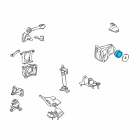 OEM 1992 Lexus ES300 INSULATOR, Engine Mounting Diagram - 12371-62050