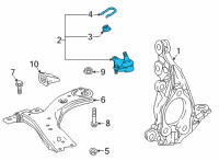 OEM 2022 Toyota Highlander Lower Ball Joint Diagram - 43330-09B60