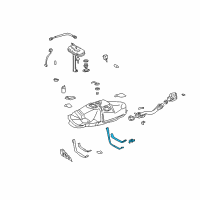 OEM Toyota Fuel Tank Mount Strap Diagram - 77603-35050