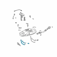 OEM 1998 Toyota Tacoma Fuel Tank Mount Strap Diagram - 77601-35050