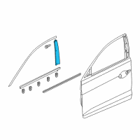 OEM 2019 Acura ILX Garnish, Right Front Door Sash Diagram - 72430-TX6-A01