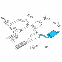 OEM 2017 Ford Mustang Rear Muffler Diagram - FR3Z-5230-MB