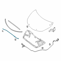 OEM Nissan Altima Rod Hood Support Diagram - 65771-3TA0A