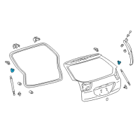 OEM 2007 Toyota Highlander Lift Cylinder Bracket Diagram - 68945-48030