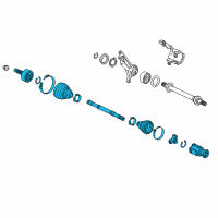 OEM Acura RLX Driveshaft Assembly, Passenger Side Diagram - 44305-TY2-A01