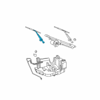 OEM Jeep Wrangler Arm-Front WIPER Diagram - 68002389AA