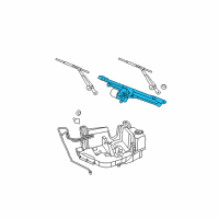 OEM 2018 Jeep Wrangler JK Motor-Windshield WIPER Diagram - 55077859AD