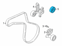 OEM 2021 Hyundai Sonata PULLEY-Drive Belt Diagram - 25287-2J600