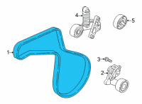 OEM 2020 Hyundai Sonata RIBBED Belt-V Diagram - 25212-2J600