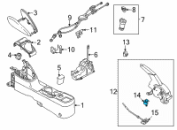 OEM 2010 Nissan 370Z Switch Assy-Parking Brake Lamp Diagram - 36011-4E10A
