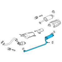 OEM Acura ILX Pipe B, Exhaust Diagram - 18220-TX6-A11