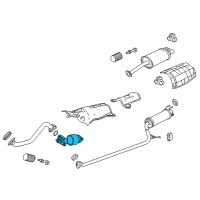 OEM 2015 Acura ILX Exhaust Converter Diagram - 18150-R1B-A00