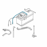 OEM 2008 BMW 328xi Positive Battery Lead Cable Diagram - 61-12-6-938-504