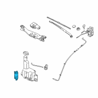 OEM Hyundai Windshield Washer Motor & Pump Assembly Diagram - 98510-3M000