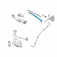 OEM Hyundai Equus Windshield Wiper Arm Assembly, Passenger Diagram - 98321-3N000