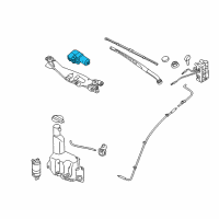 OEM Hyundai Windshield Wiper Motor & Crank Arm Assembly Diagram - 98110-3M000