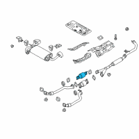 OEM 2013 Hyundai Genesis Coupe Catalytic Converter Assembly, Right Diagram - 28950-3CKF0