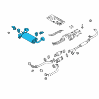 OEM 2015 Hyundai Genesis Coupe Main Muffler Assembly Diagram - 28710-2M770
