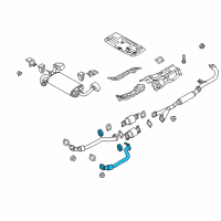 OEM 2012 Hyundai Genesis Coupe Left Muffler Assembly Diagram - 28611-2M110