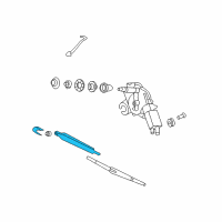 OEM 2007 Kia Sedona Rear Wiper Arm & Head Cap Assembly Diagram - 988104D001