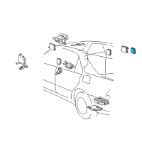 OEM 2001 Lexus LS430 Headlamp Leveling Computer Assembly Diagram - 89960-50050