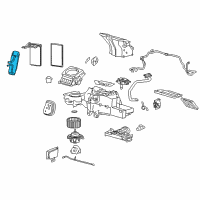 OEM Lincoln Evaporator Core Diagram - 7L3Z-19860-B