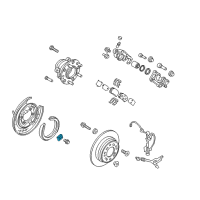 OEM 2019 Hyundai Sonata Spring-Shoe Hold Down Diagram - 58272-3S200