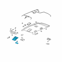 OEM 2010 Saturn Vue Reading Lamp Assembly Diagram - 96673794