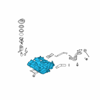 OEM 2007 Kia Rondo Fuel Tank & Suspension Cross Member Diagram - 311301D500